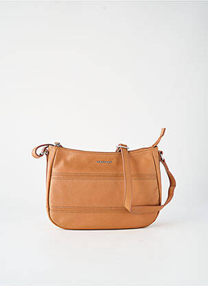Sac fermeture zippée forme rectangulaire marron NAF NAF femme