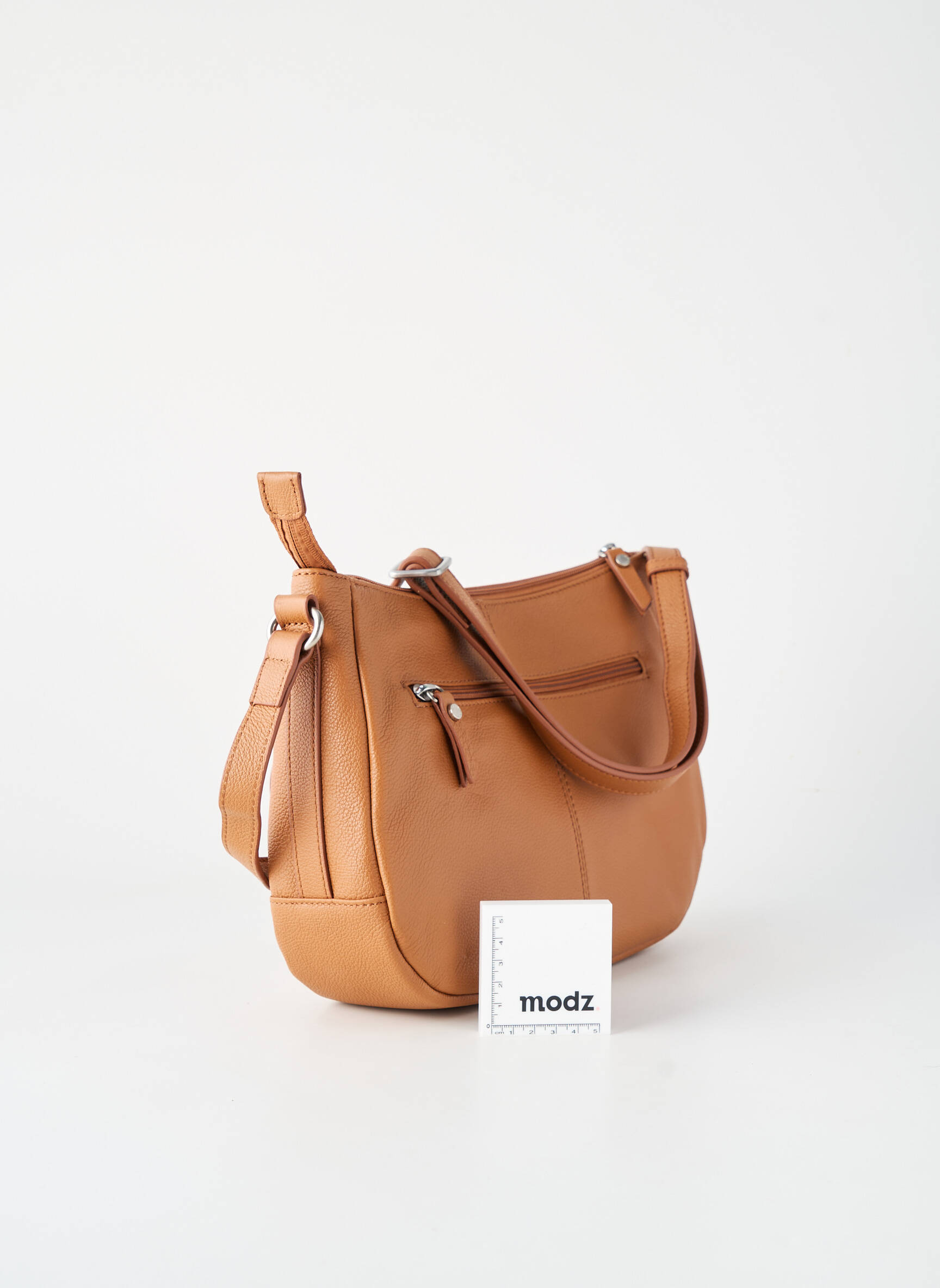 Sac fermeture zippée forme rectangulaire marron NAF NAF femme