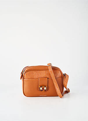 Sac multipoches forme rectangulaire marron NAF NAF femme