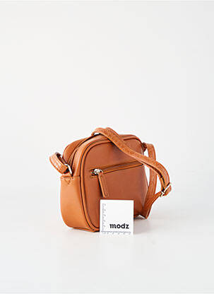 Sac multipoches forme rectangulaire marron NAF NAF femme