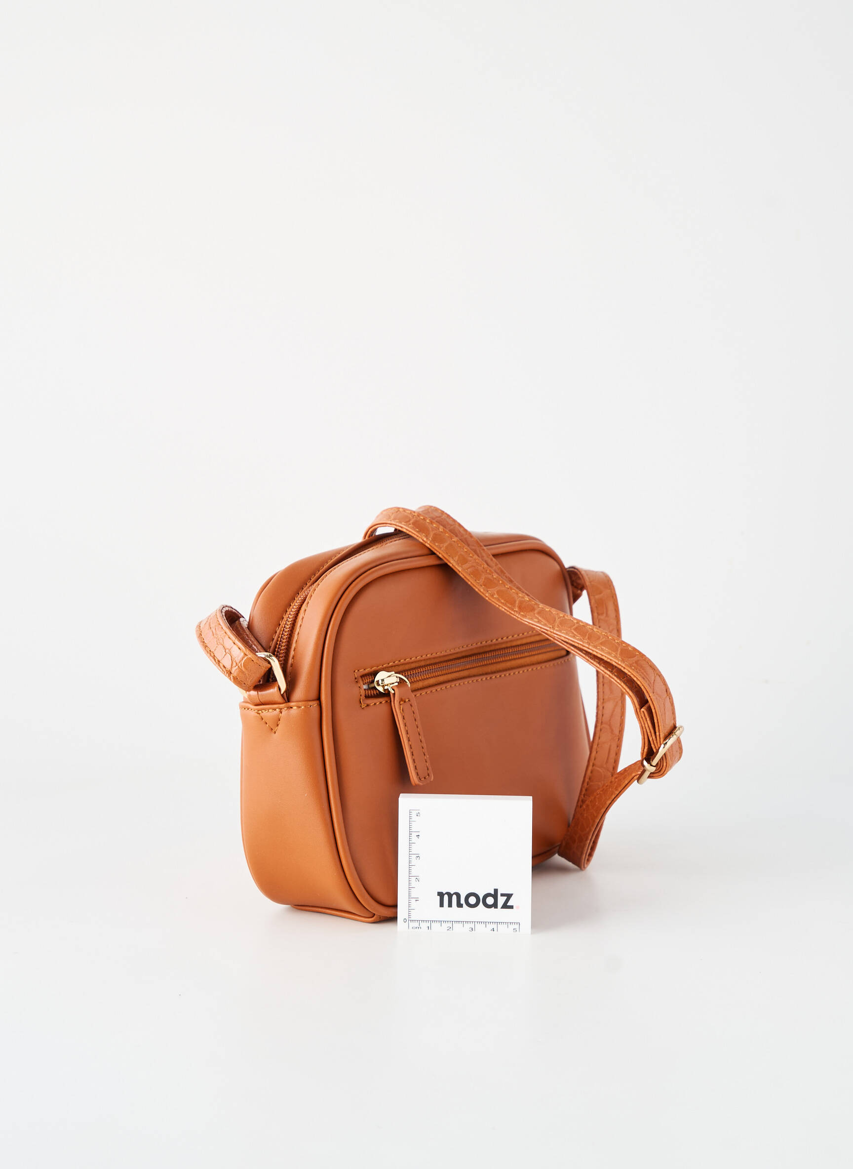 Sac multipoches forme rectangulaire marron NAF NAF femme