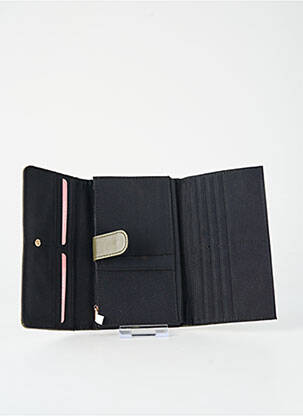 Portefeuille tissage simili-cuir vert NAF NAF femme