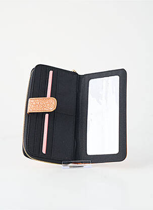 Portefeuille tissage simili-cuir marron NAF NAF femme