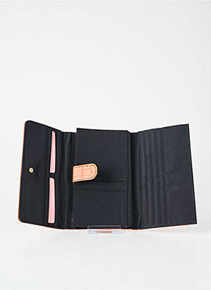Portefeuille tissage simili-cuir marron NAF NAF femme