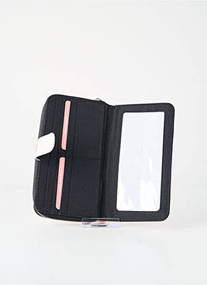 Portefeuille tissage simili-cuir rose NAF NAF femme