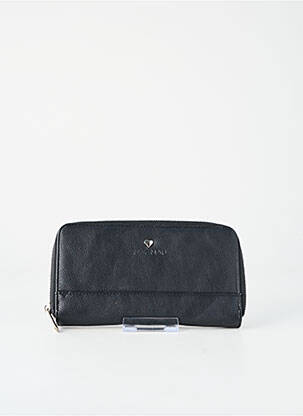 Portefeuille tissage simili-cuir noir NAF NAF femme