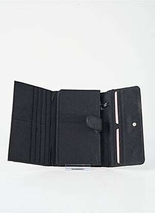 Portefeuille tissage simili-cuir noir NAF NAF femme