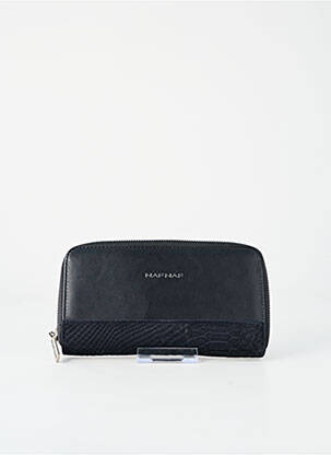 Portefeuille tissage simili-cuir noir NAF NAF femme