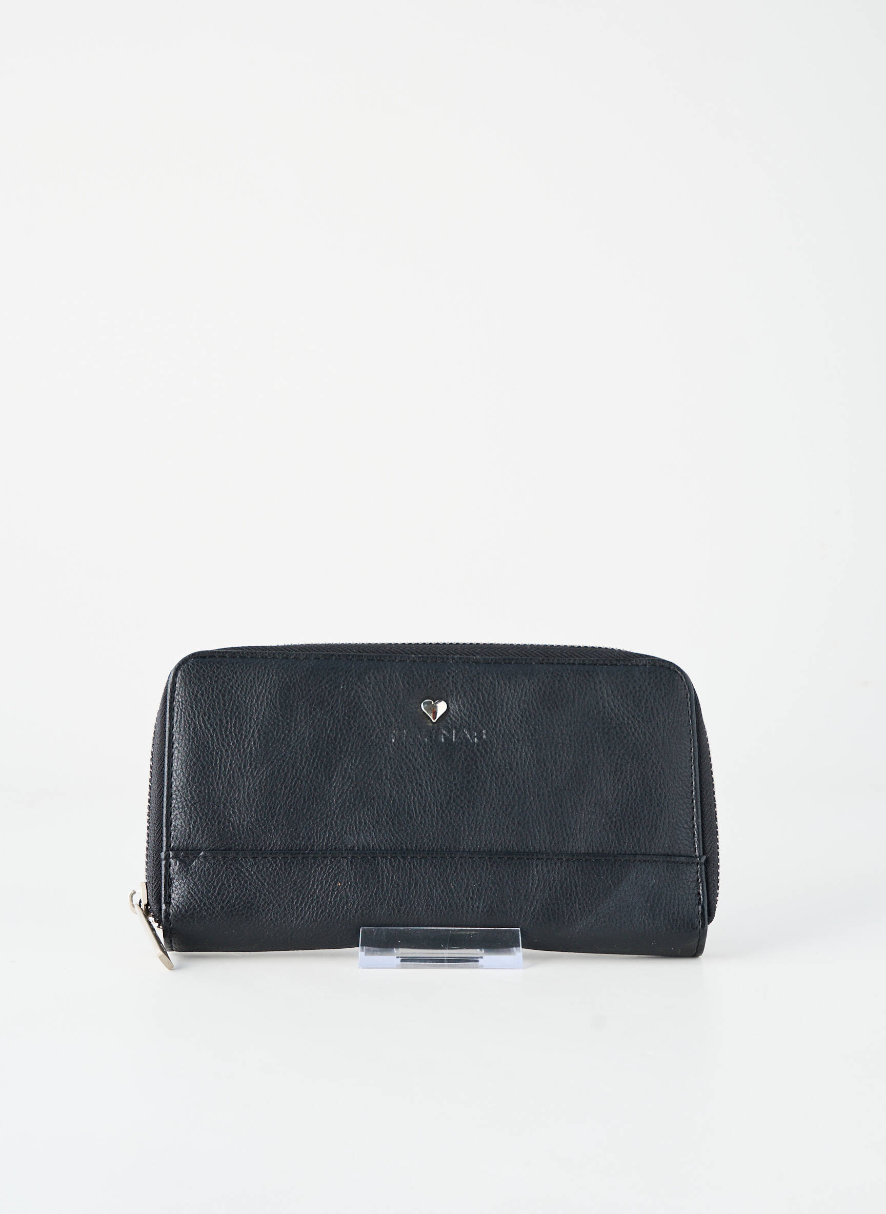 Portefeuille tissage simili-cuir noir NAF NAF femme