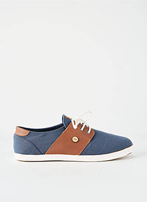 Baskets matière lisse bout rond bleu FAGUO homme