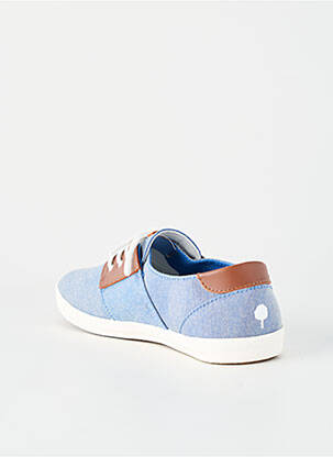 Baskets matière lisse bout rond bleu FAGUO homme