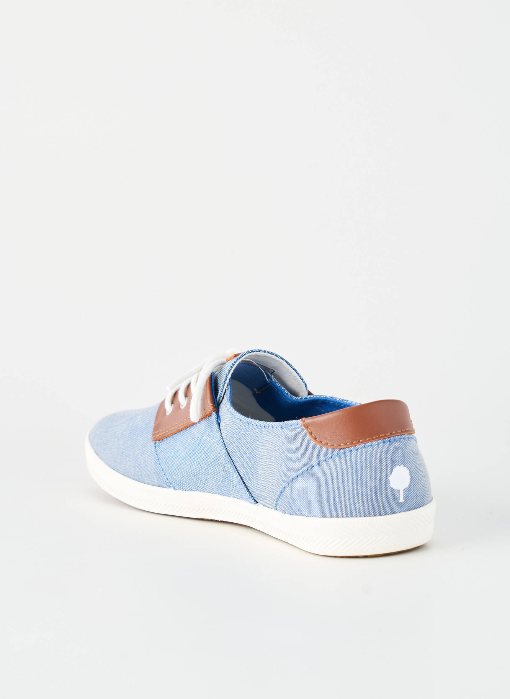 Baskets matière lisse bout rond bleu FAGUO homme