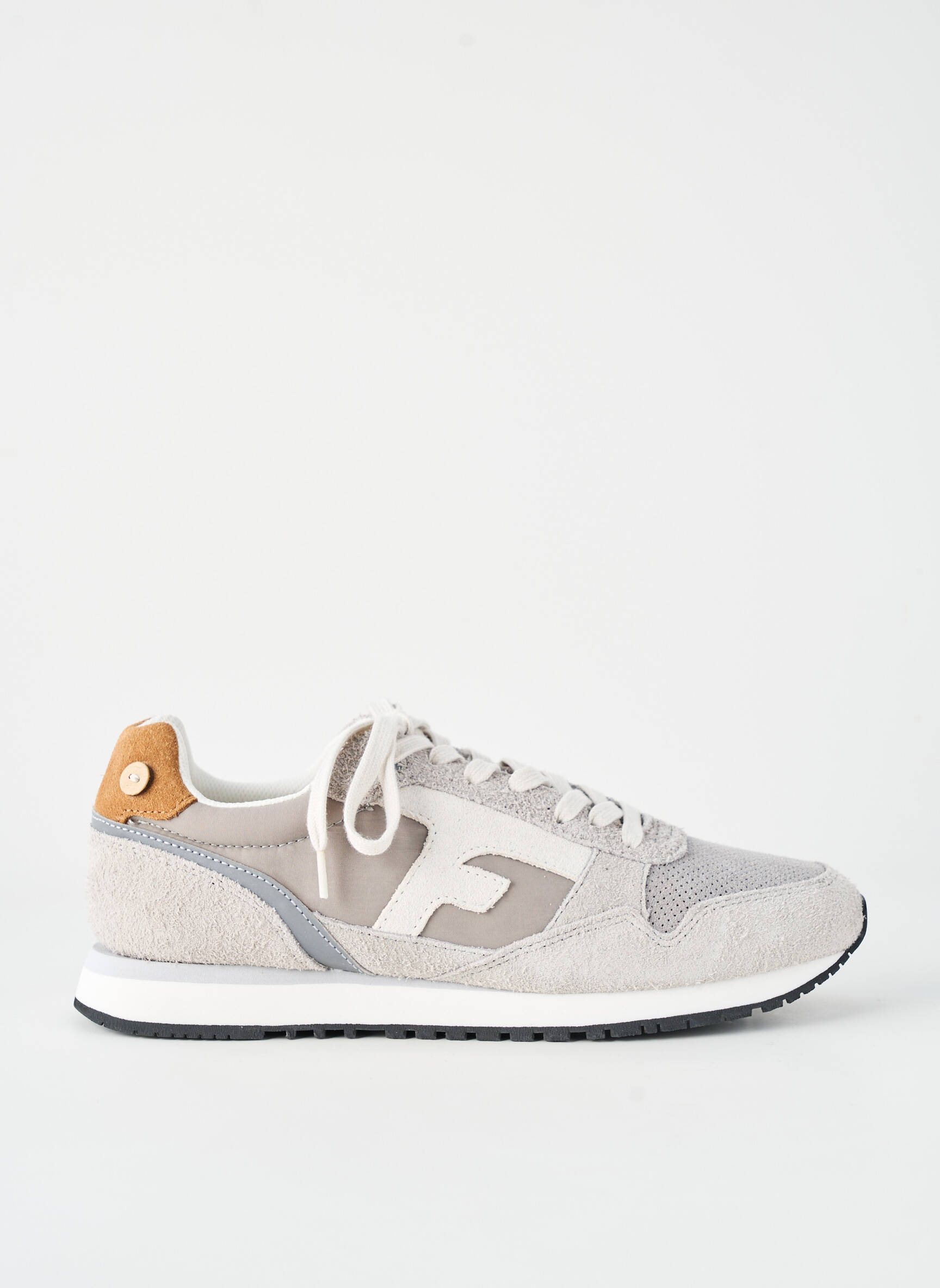 Baskets nubuck bout rond gris FAGUO homme