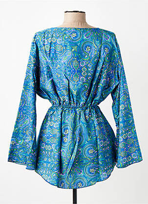 Top imprimé fantaisie manches longues bleu SINOE BY BAMBOO'S femme