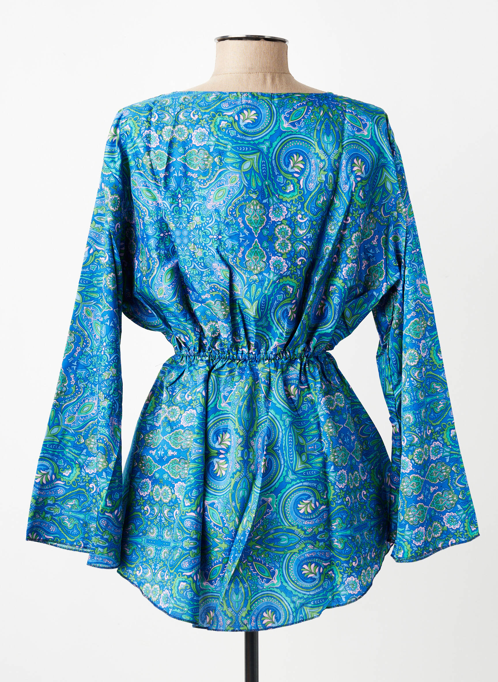 Top imprimé fantaisie manches longues bleu SINOE BY BAMBOO'S femme
