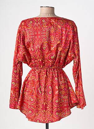 Top imprimé fantaisie manches longues rouge SINOE BY BAMBOO'S femme