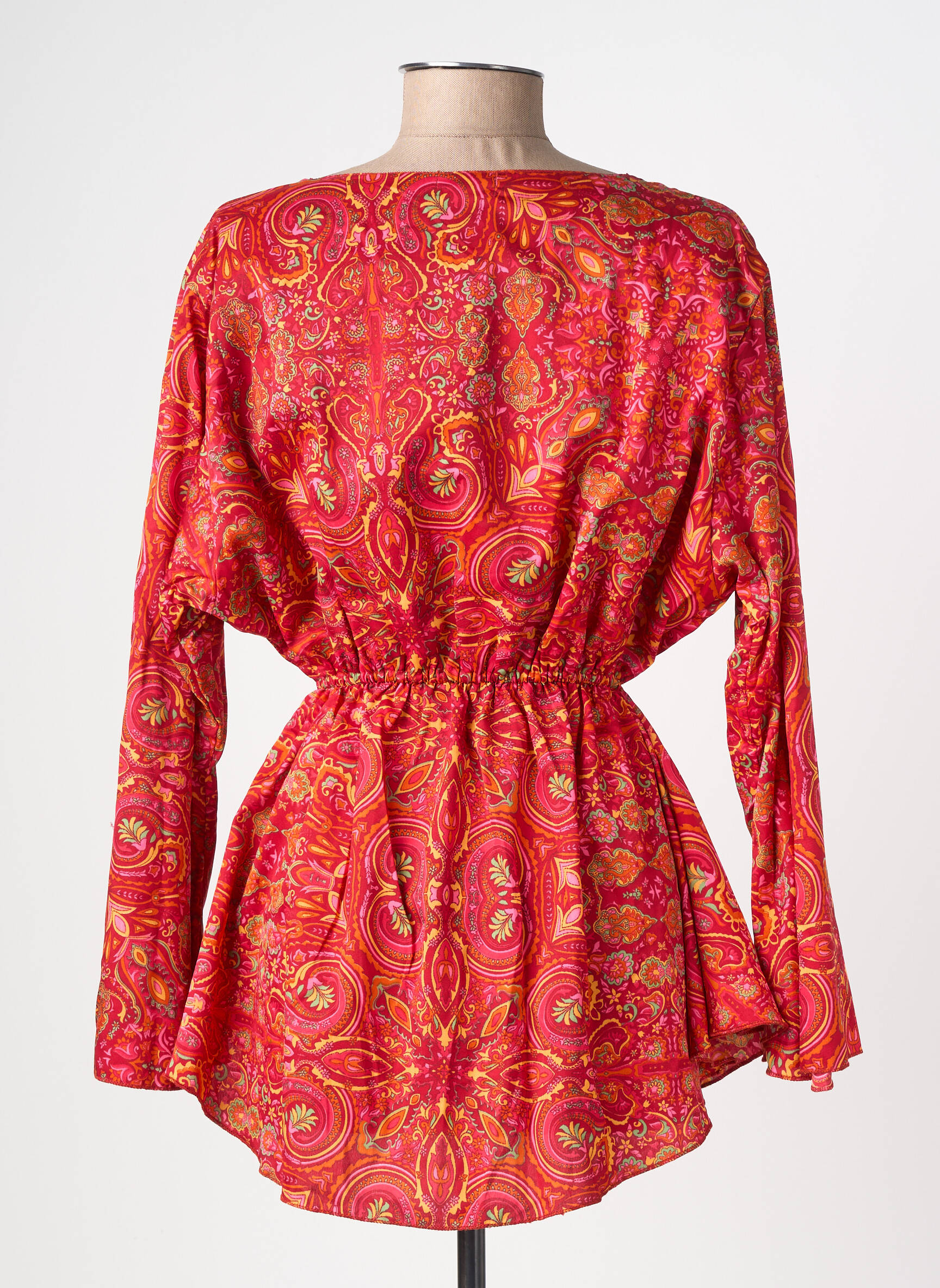 Top imprimé fantaisie manches longues rouge SINOE BY BAMBOO'S femme