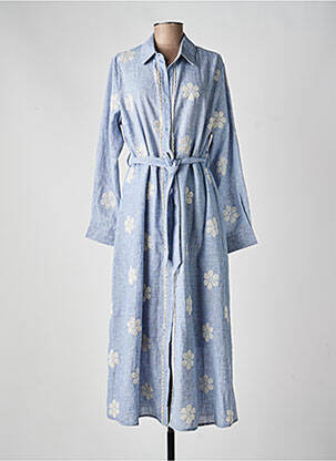 Robe longue manches longues manches longues bleu CIAO MILANO femme
