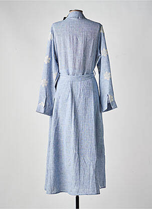 Robe longue manches longues manches longues bleu CIAO MILANO femme
