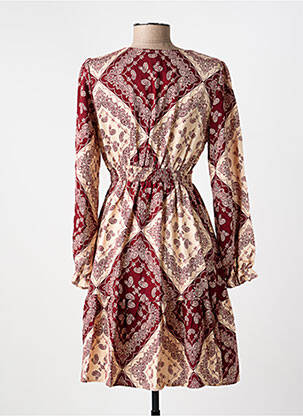 Robe courte manches longues manches longues rouge IN APRIL 1986 femme