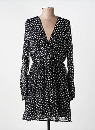 Robe courte manches longues manches longues noir EMMA ELLA femme