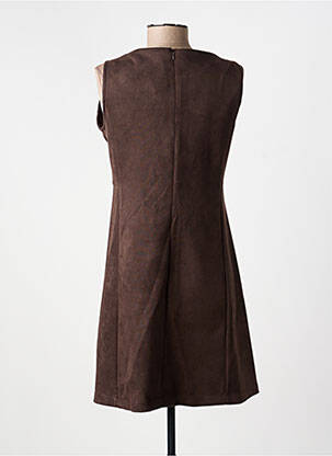 Robe courte sans manche sans manche marron CHARMING GIRL femme