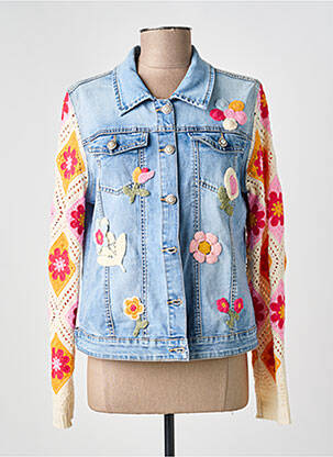 Veste casual poches bleu MAISON ONADO femme