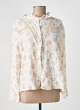 Chemisier imprimé fleurs manches longues beige VERSION FEMININ femme
