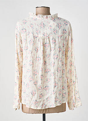 Chemisier imprimé fleurs manches longues beige VERSION FEMININ femme