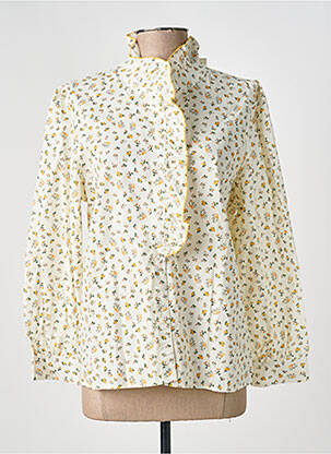 Chemisier imprimé fleurs manches longues jaune SEASON femme