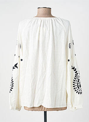Blouse légère et transparente manches longues beige MUSY MUSE femme