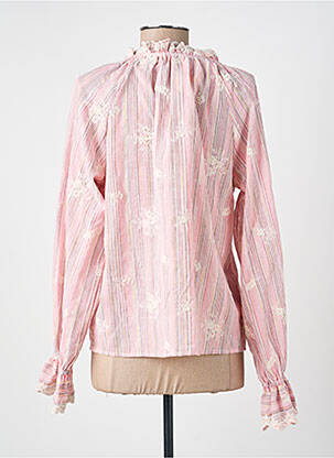 Chemisier coupe cintrée manches longues rose PEACE N'LOVE femme