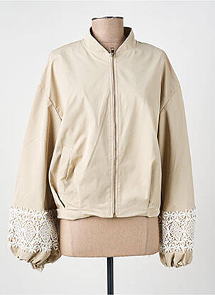 Blouson effet matière satinée beige KEZY femme