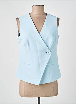 Gilet sans manche poches bleu HIPPOCAMPE femme