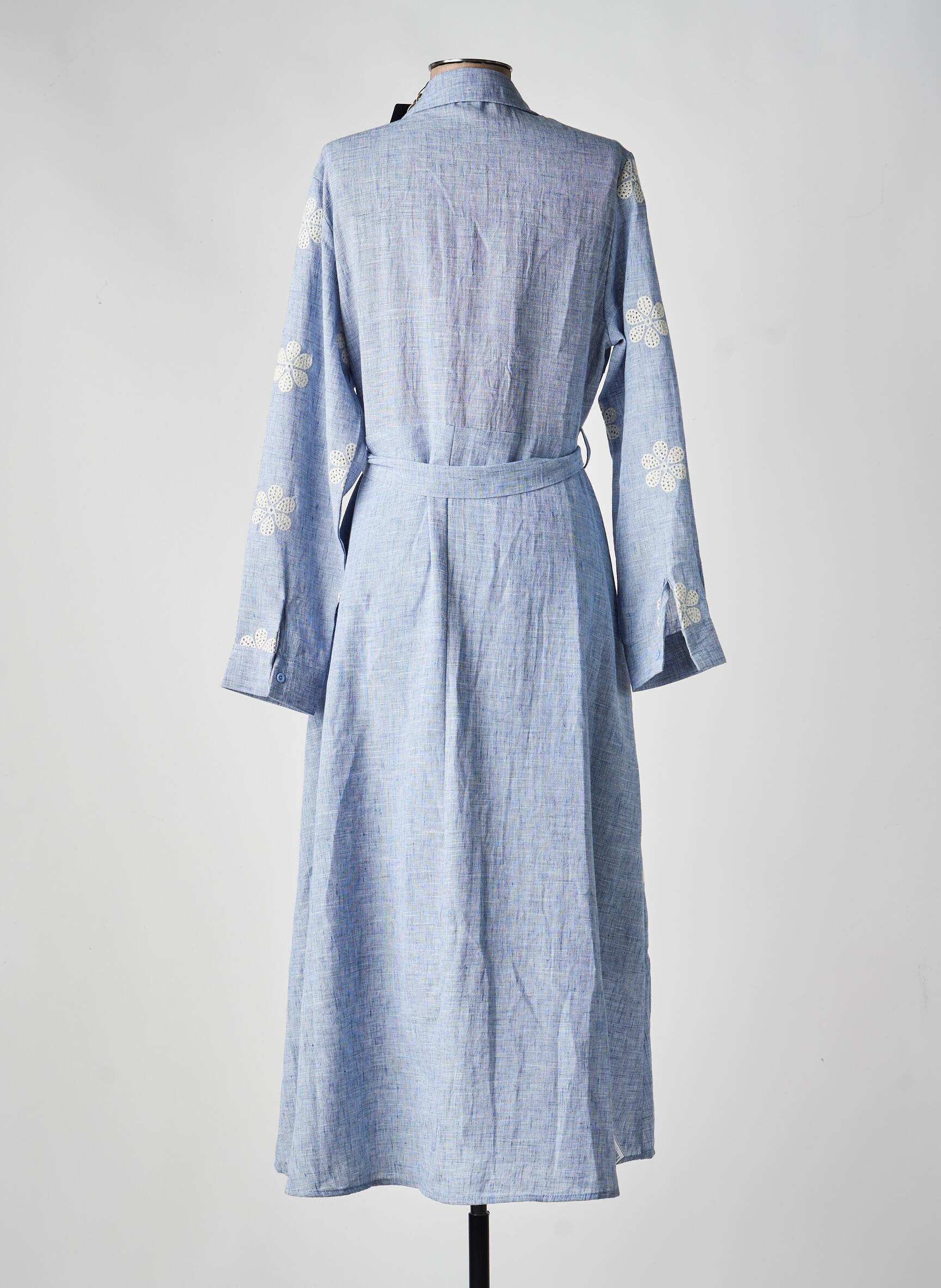 Robe longue manches longues manches longues bleu CIAO MILANO femme