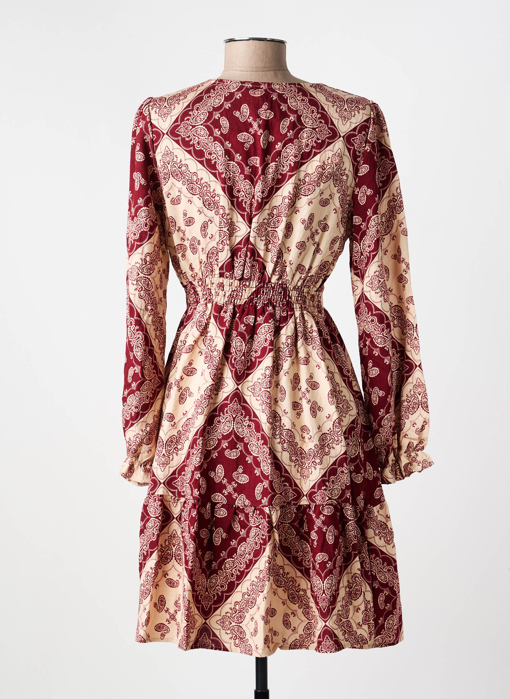 Robe courte manches longues manches longues rouge IN APRIL 1986 femme