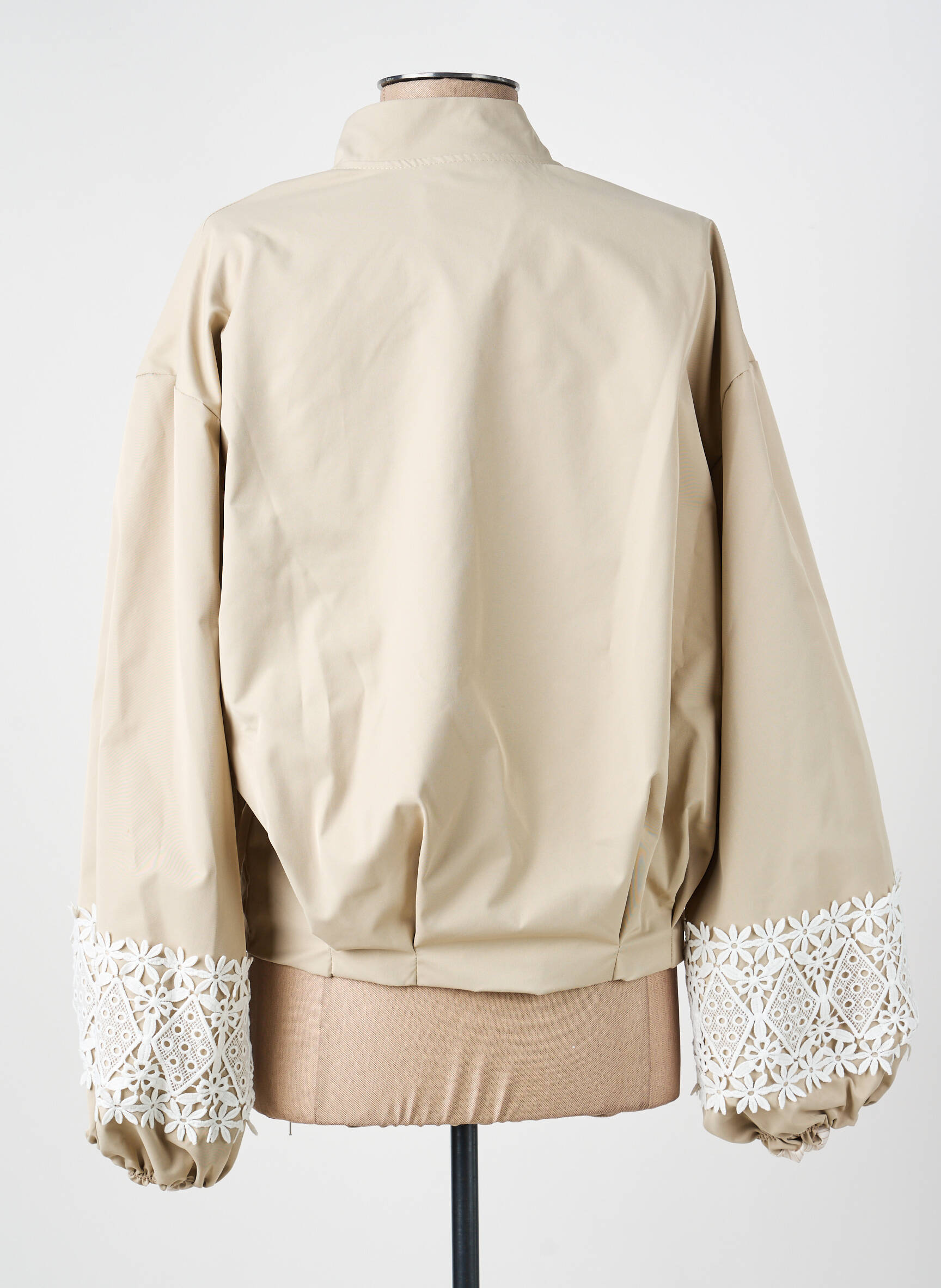 Blouson effet matière satinée beige KEZY femme