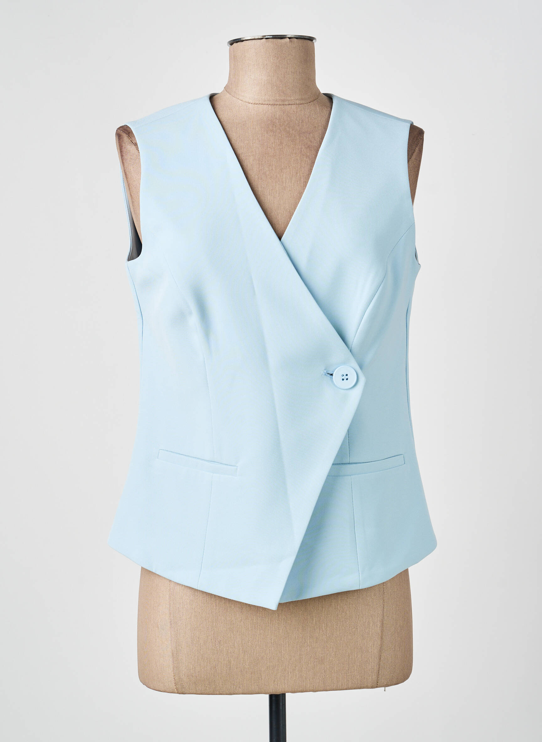 Gilet sans manche poches bleu HIPPOCAMPE femme