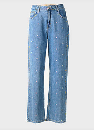 Jeans coupe large taille normale taille normale bleu MELLY & CO femme