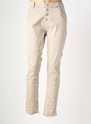 Pantalon slim taille normale taille normale beige KAROSTAR femme