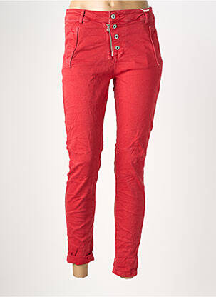 Jeans coupe slim taille normale taille normale rouge MELLY & CO femme