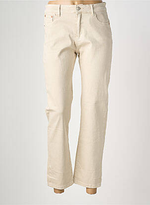 Jeans coupe droite taille normale taille normale beige MAISON ONADO femme