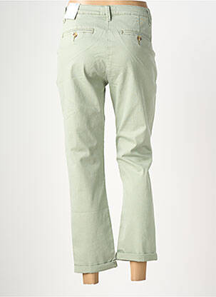 Pantalon chino fermeture zippée sous rabat boutonné taille normale vert MAISON ONADO femme