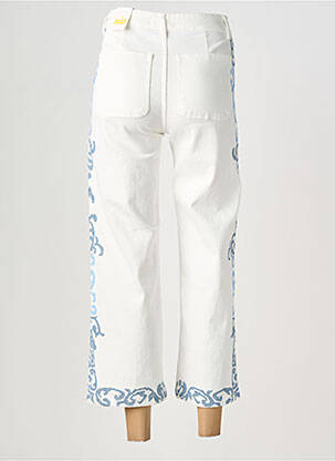 Jeans coupe droite taille haute taille haute blanc MAISON ONADO femme