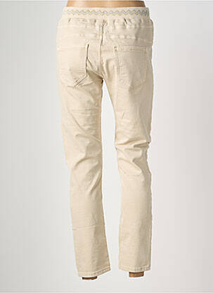 Pantalon slim taille élastique taille normale beige MAISON ONADO femme