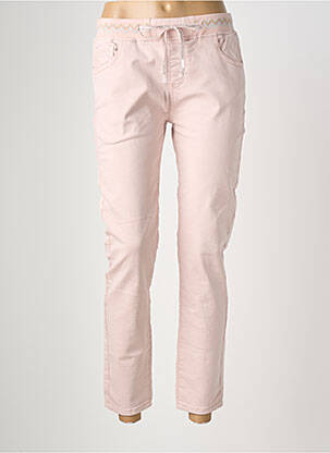 Pantalon slim taille élastique taille normale rose MAISON ONADO femme