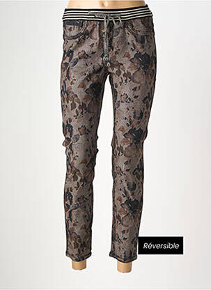 Pantalon slim taille élastique taille normale noir MAISON ONADO femme