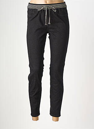 Pantalon slim taille élastique taille normale noir MAISON ONADO femme