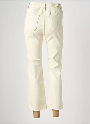 Jean coupe flare finition bord franc taille haute beige FOLYROSE femme