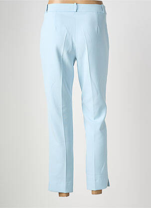 Pantalon droit tissage popeline taille normale bleu HIPPOCAMPE femme